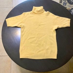 Loro Piana light yellow cashmere sweater top